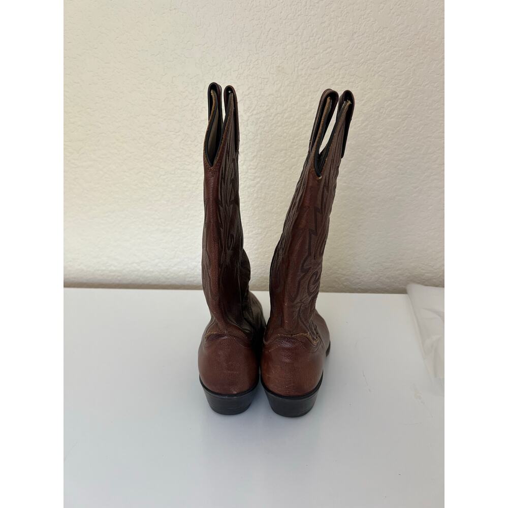 Dan Post Cowboy Boots Brown Leather Western Pointed Toe Men’s 9D Rodeo Ranch - Picture 4 of 12